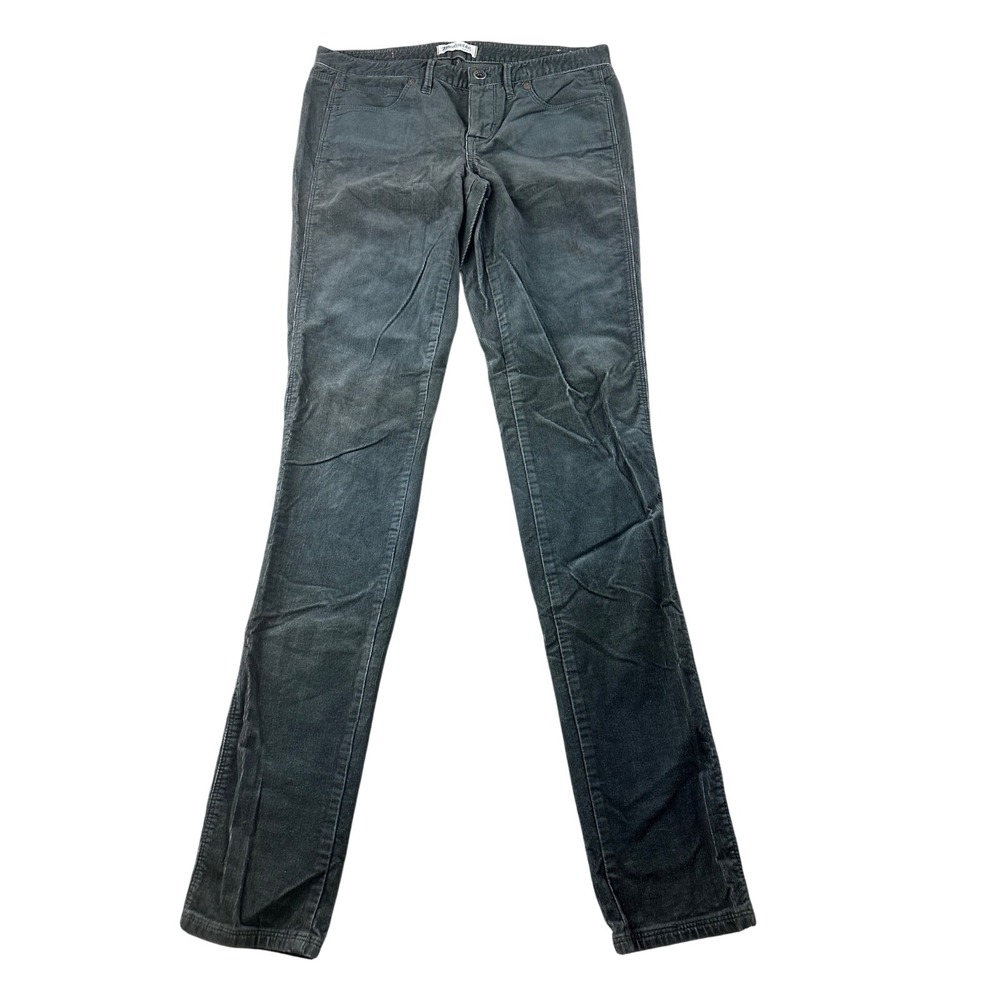 Madewell‎ Corduroy Pants Women 27 Green Skinny Low Rise Solid Preppy Normcore